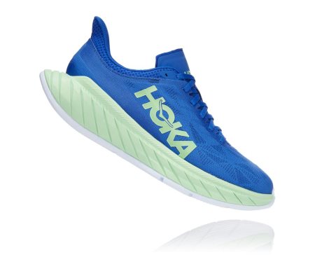 Hoka One One Carbon X 2 Moški Road Tekaški Čevlji Modra / Zelena Siva SI-821594V